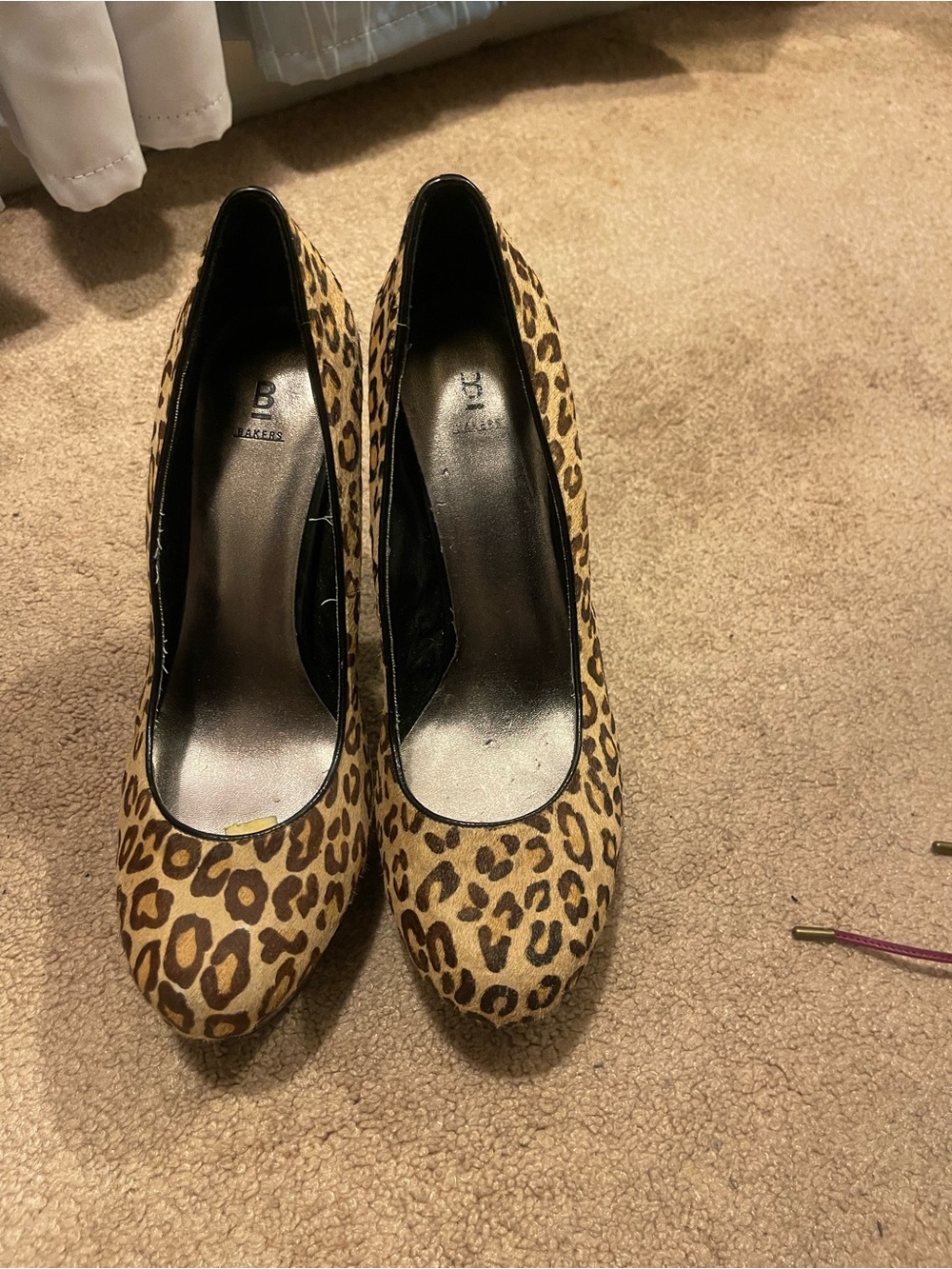 Leopard Print Pumps - Tan and Black